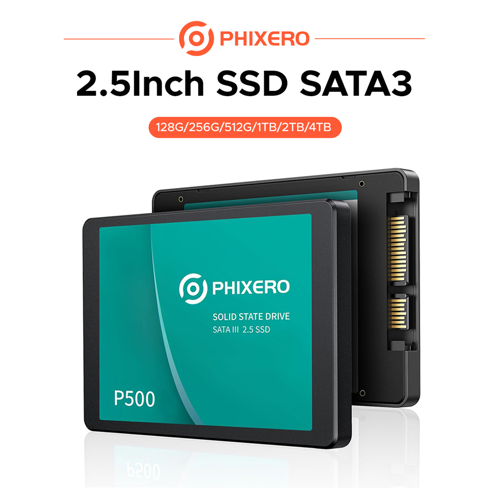 Ssd 500Gb - PHIXERO SSD SATAIII 128G/256G/512G/1TB/2TB/4TB AHCI, Masaüstü
